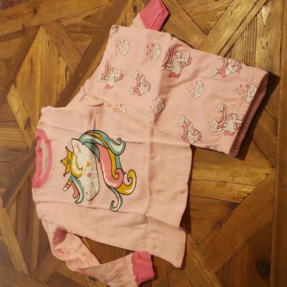 Family Feeling Unicorn 2 pc cotton pajamas size 8